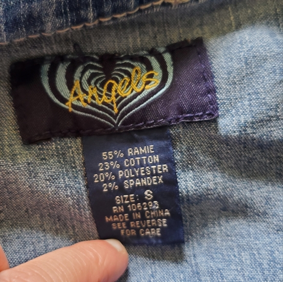 Angels denim cropped jacket - Picture 3 of 3